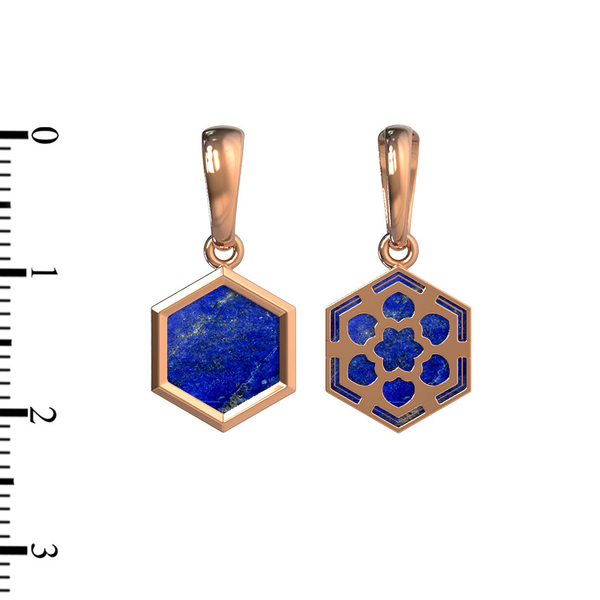 Подвеска из золота c лазуритом