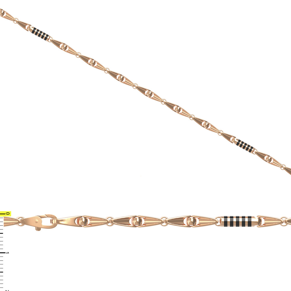 Цепь из золота c эмаль