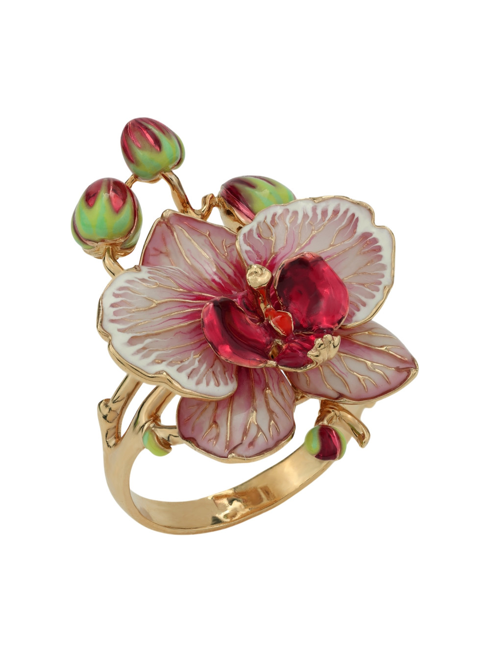 Кольцо из золота c эмаль