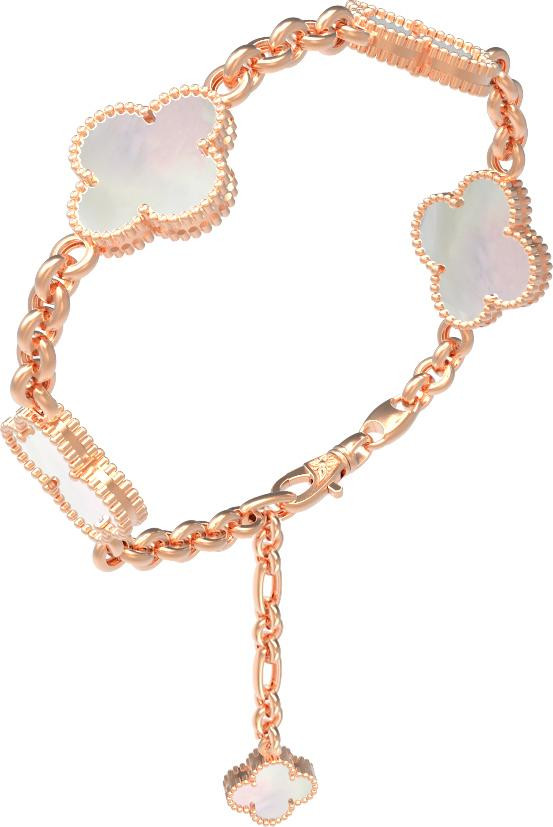 Браслет из золота c перламутром