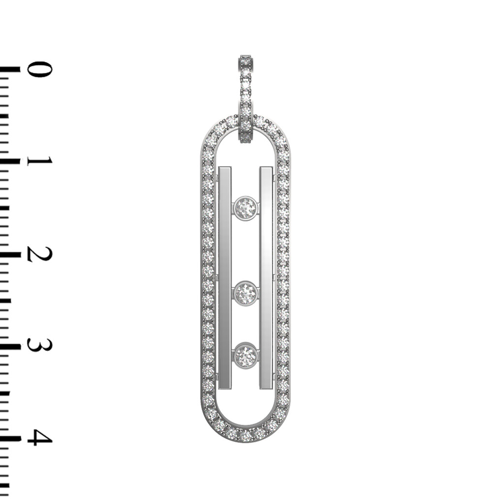 Подвеска из белого золота c бриллиантами