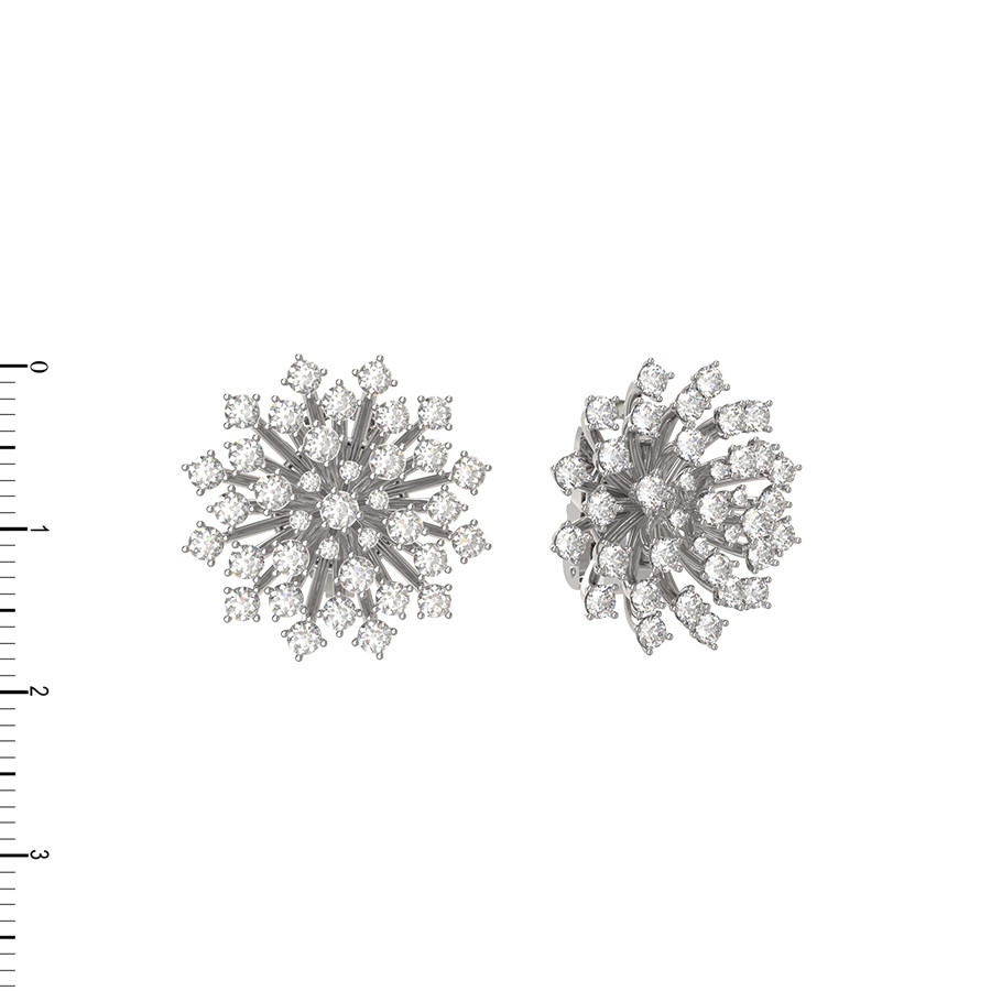 Серьги из белого золота c бриллиантами