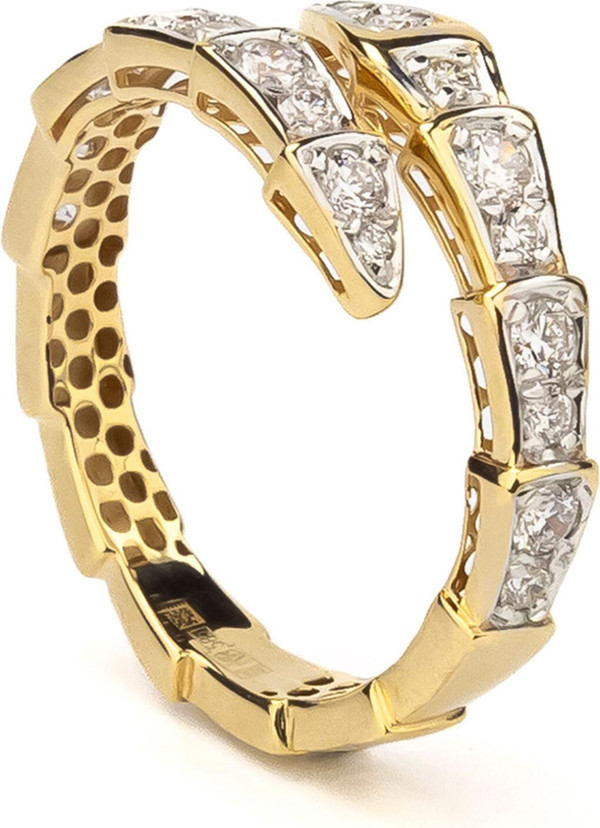 Кольцо из лимонного золота c бриллиантами