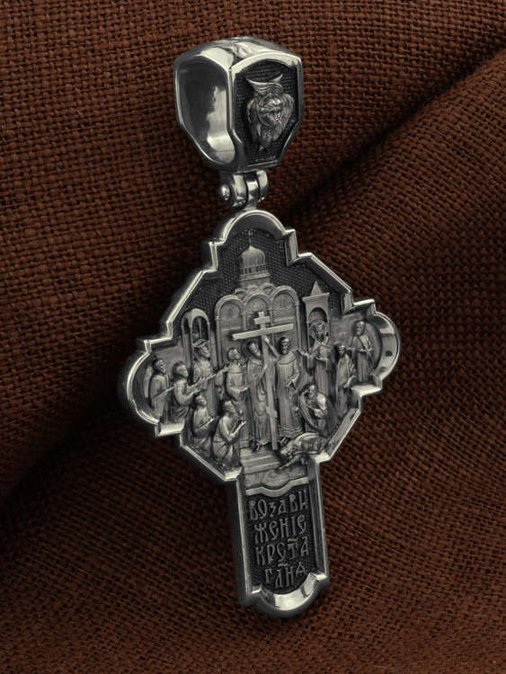 Крест из белого золота