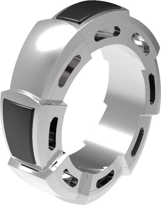 Подвеска из белого золота c ониксом