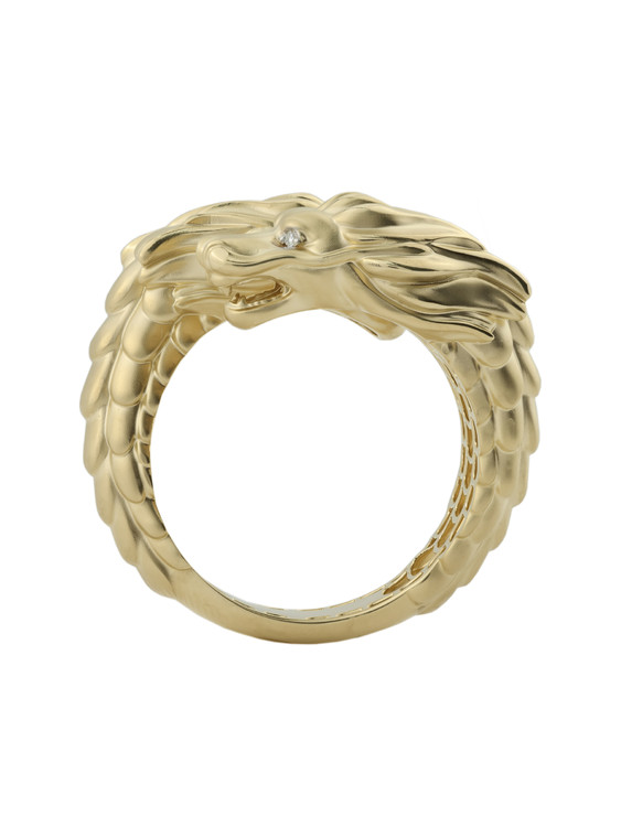 Кольцо из лимонного золота c бриллиантами