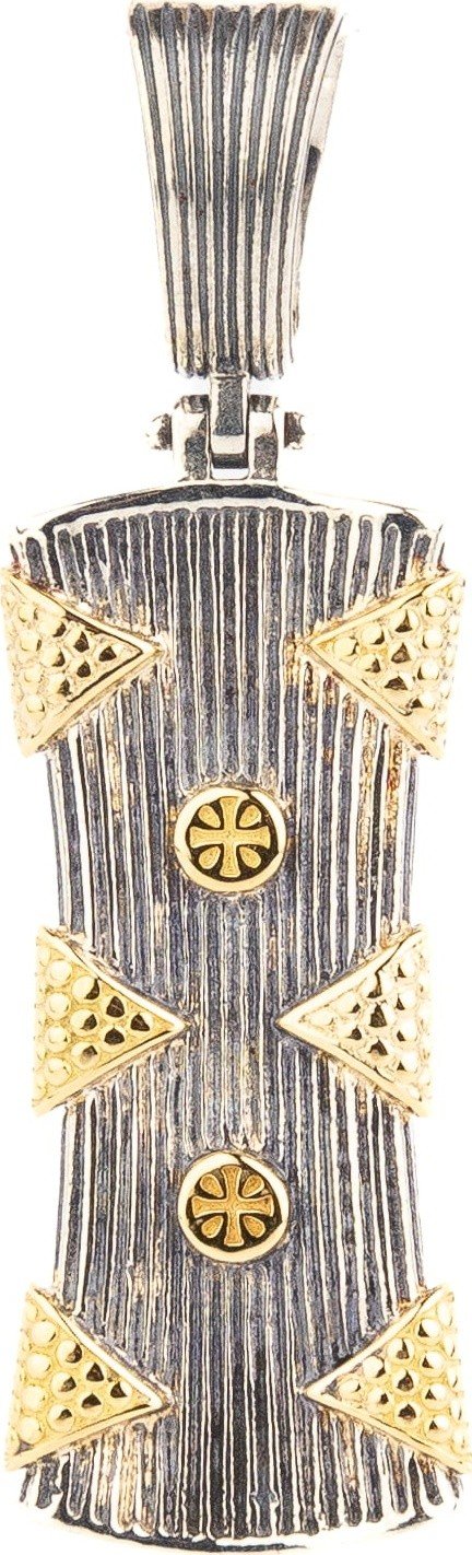 Подвеска из серебра и золота c рубином