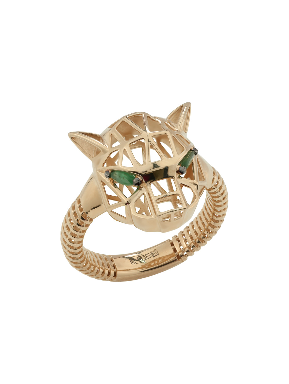 Кольцо из золота c изумрудом