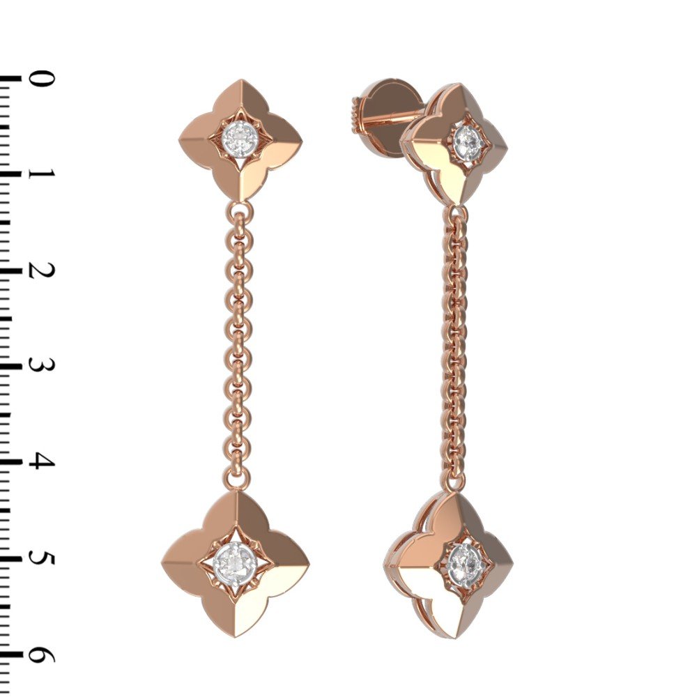 Серьги из золота c бриллиантами