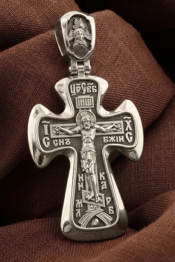 Крест из белого золота