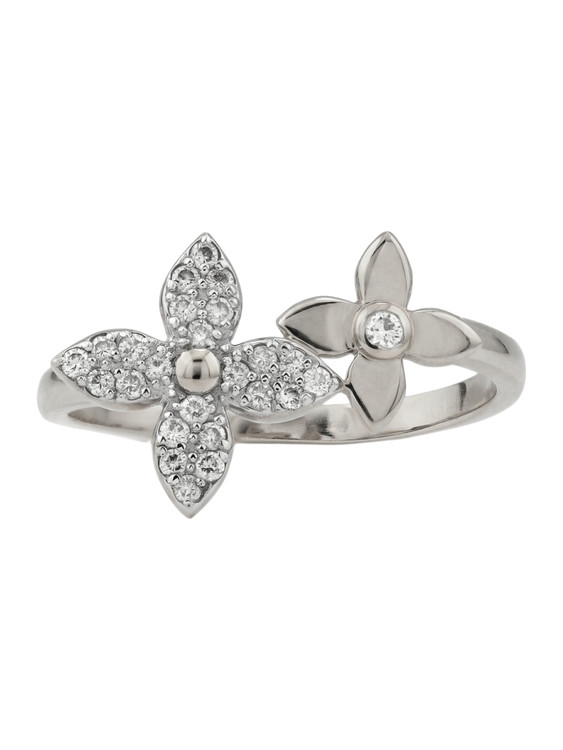 Кольцо из белого золота c бриллиантами