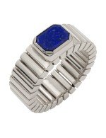 Кольцо из белого золота c лазуритом