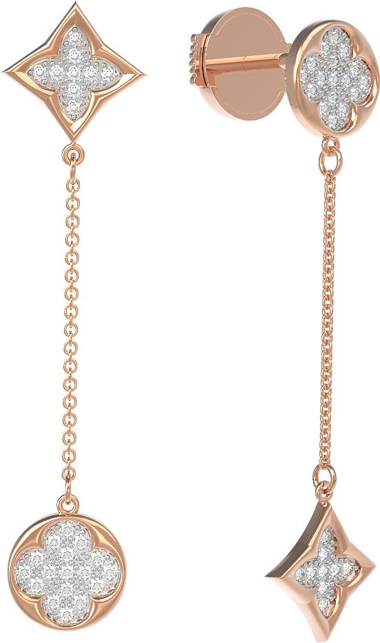 Серьги из золота c бриллиантами