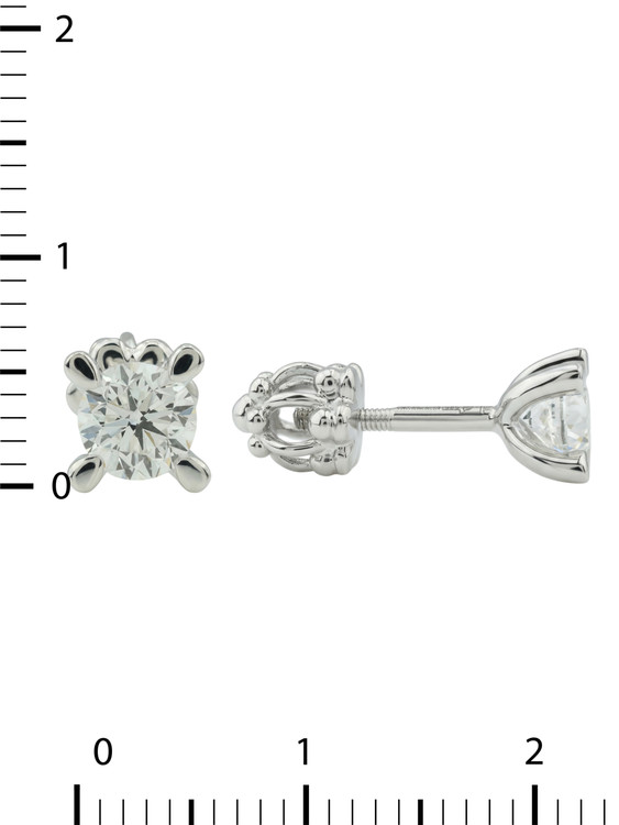 Серьги из белого золота c бриллиантами