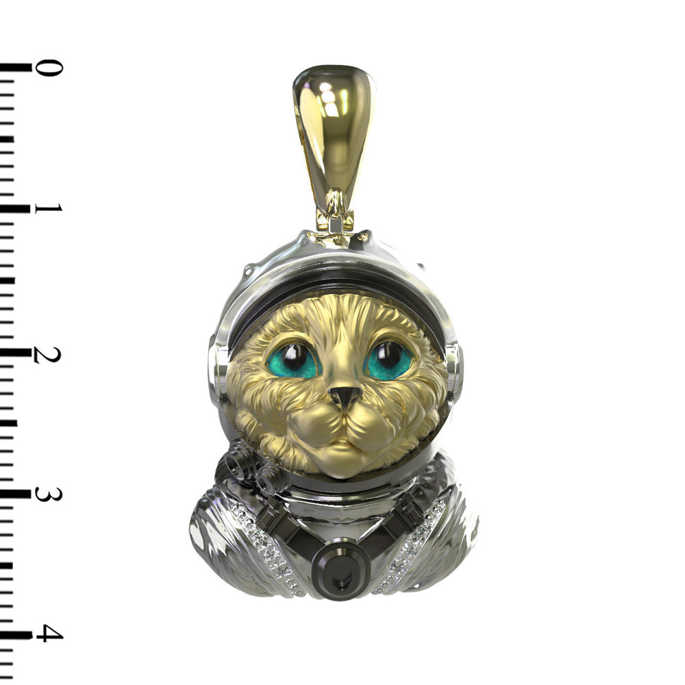 Подвеска из лимонного золота c эмаль , бриллиантами и рубином