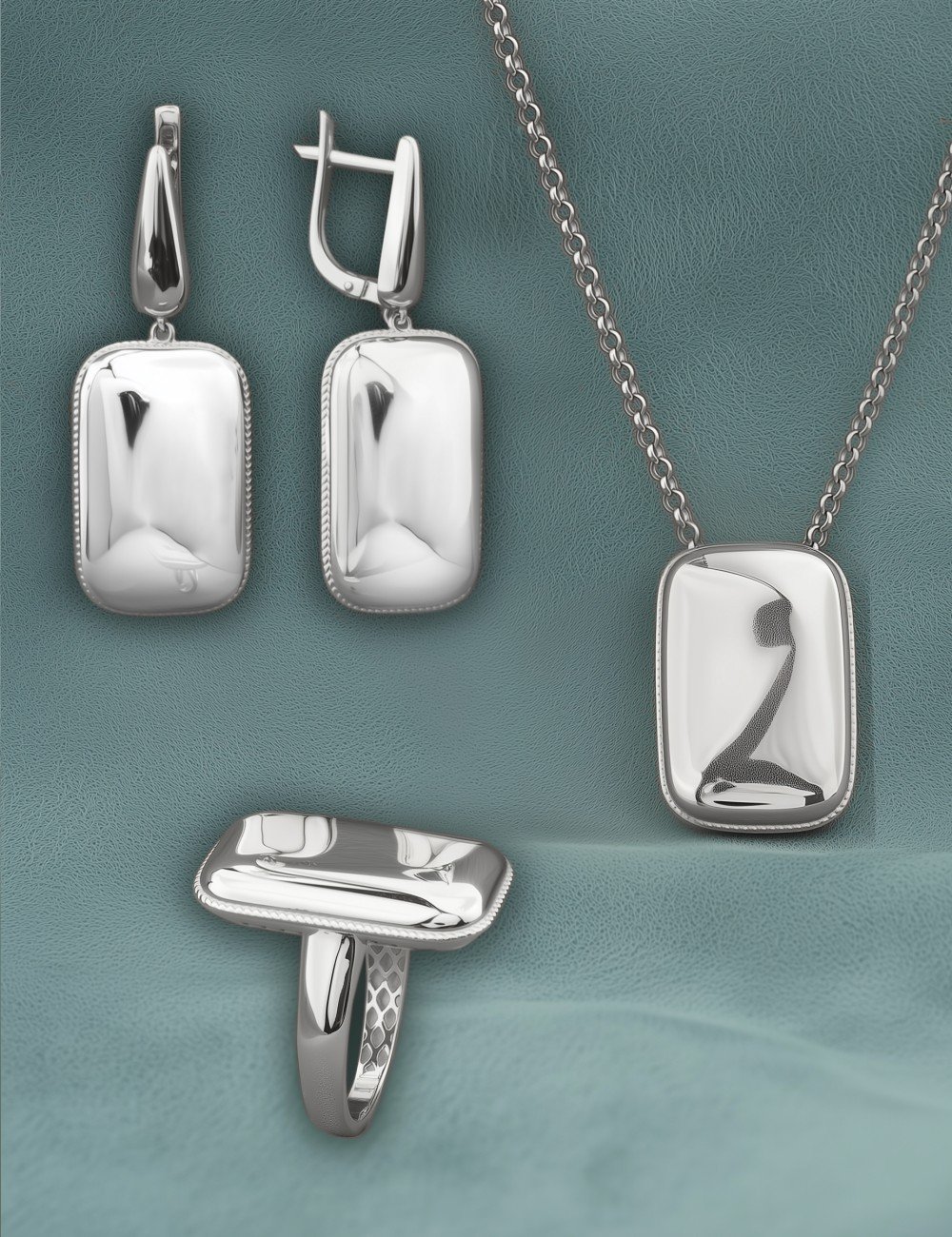 Серьги из белого золота 585 пробы