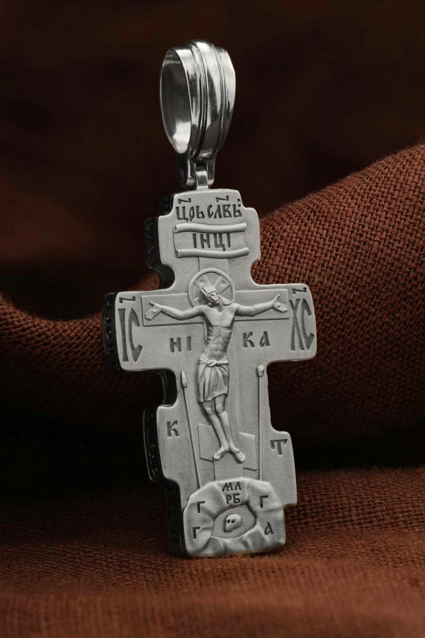 Крест из белого золота