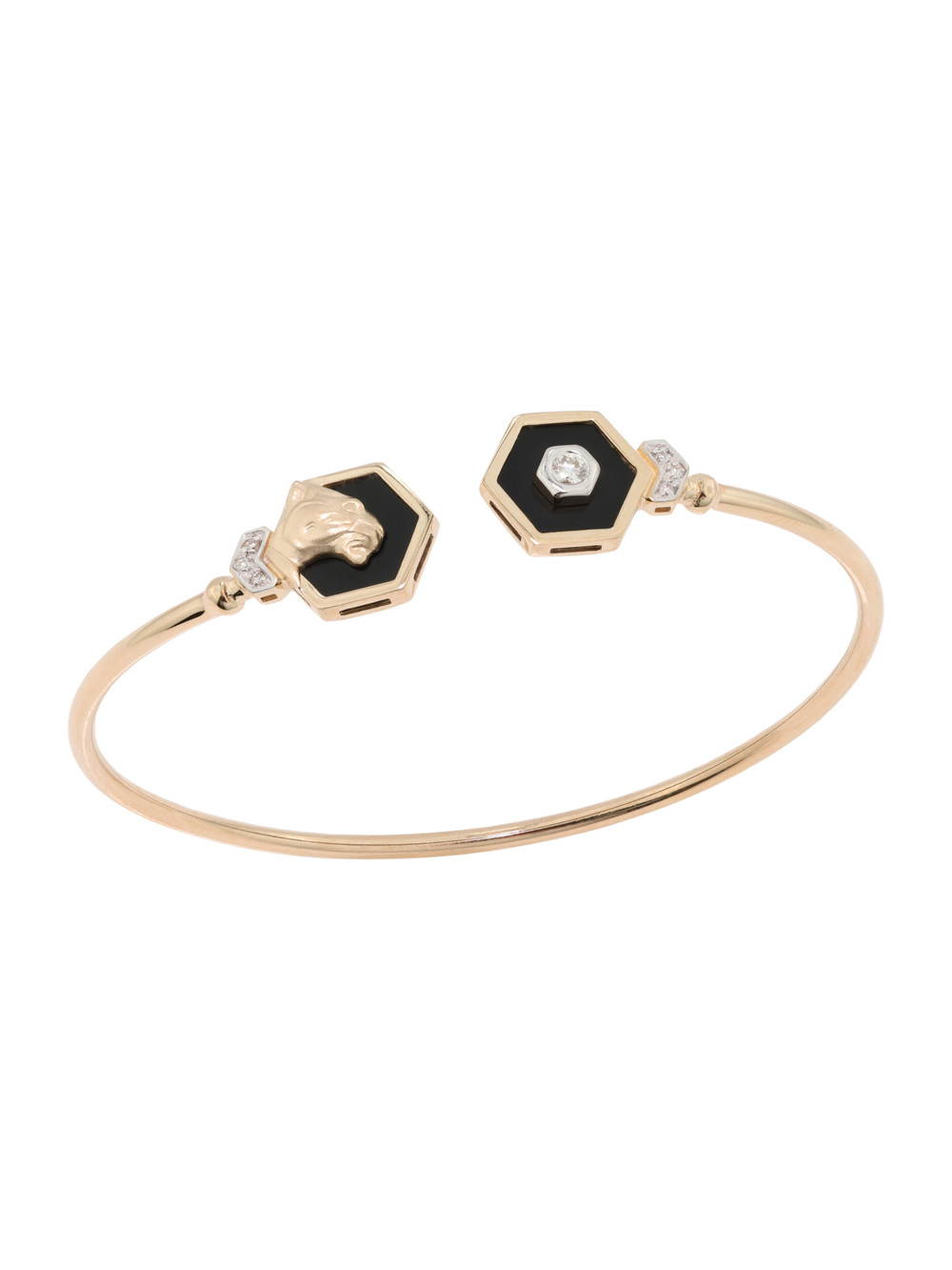 Браслет из золота c бриллиантами и ониксом