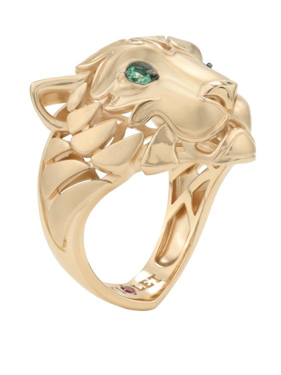 Кольцо из золота c изумрудом и рубином
