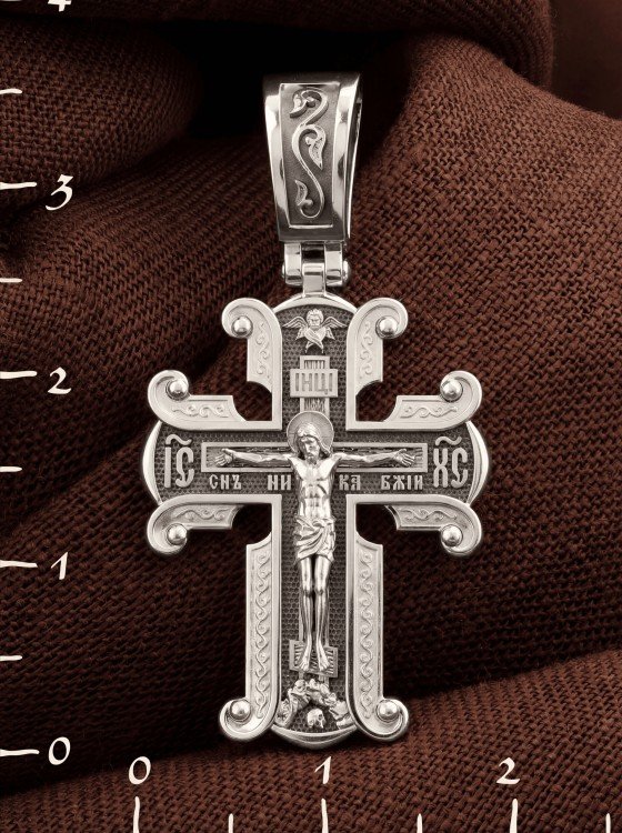 Крест из белого золота