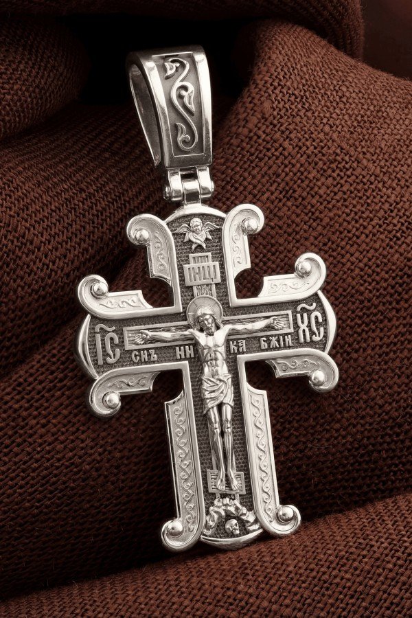 Крест из белого золота