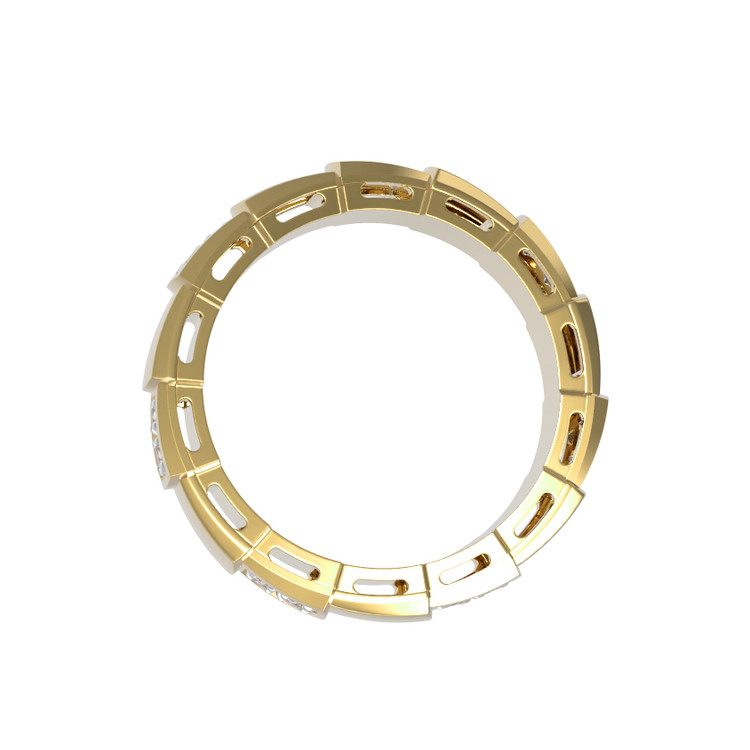 Кольцо из лимонного золота c бриллиантами