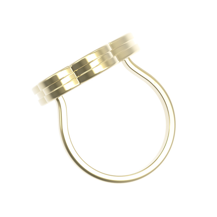 Кольцо из лимонного золота c ониксом