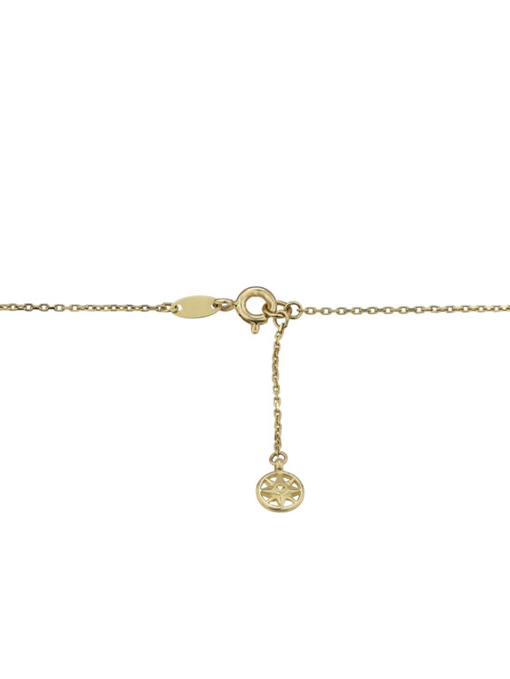 Колье из лимонного золота c бриллиантами и перламутром