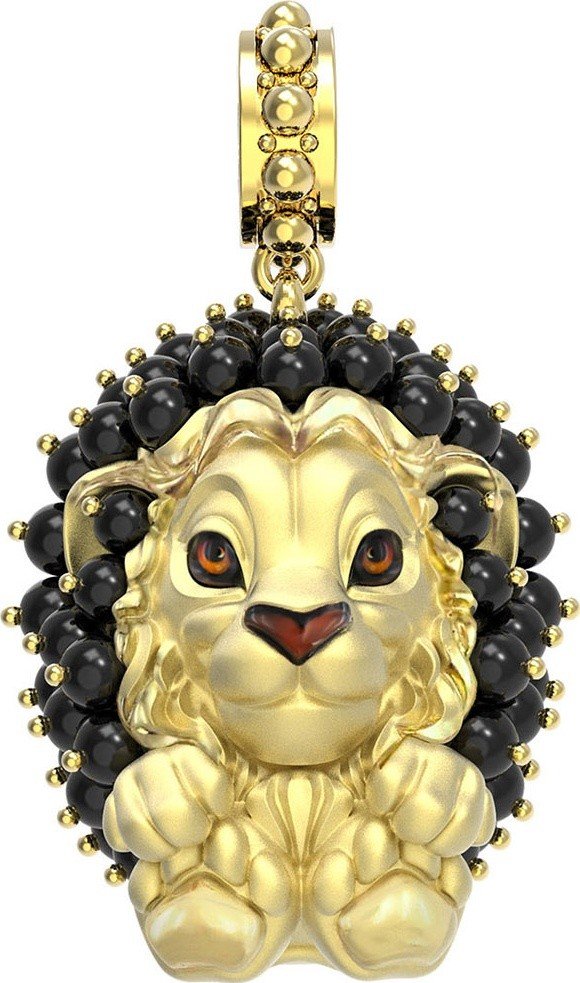 Подвеска из лимонного золота c эмалью и ониксом