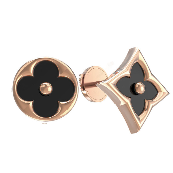 Серьги из золота c ониксом