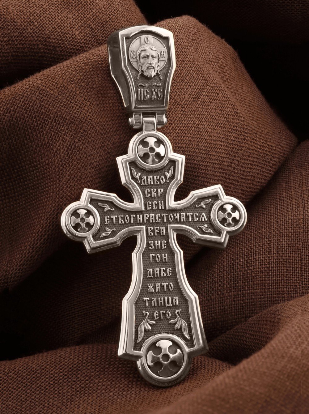 Крест из белого золота