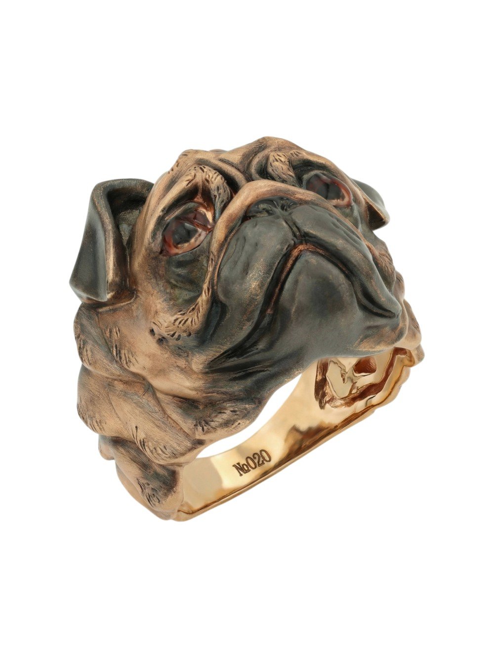 Кольцо из золота c эмаль