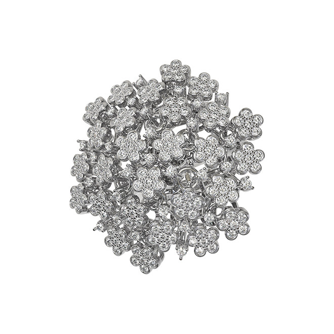 Кольцо из белого золота c бриллиантами