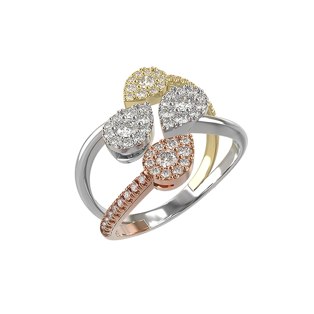 Кольцо из белого золота c бриллиантами