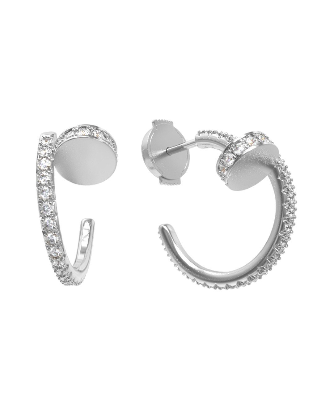 Серьги из белого золота c бриллиантами