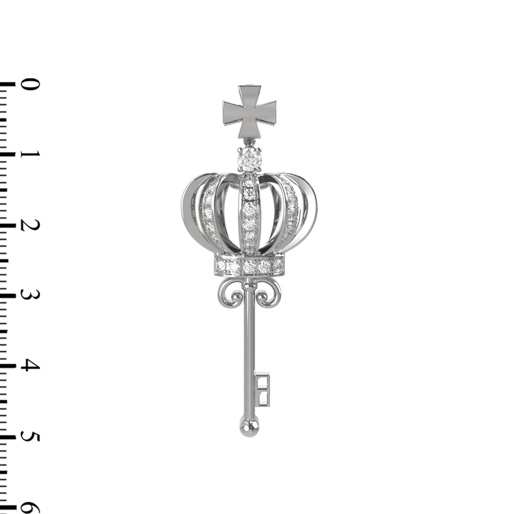 Подвеска из белого золота c бриллиантами