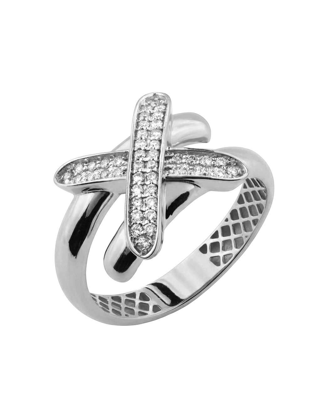 Кольцо из белого золота c бриллиантами