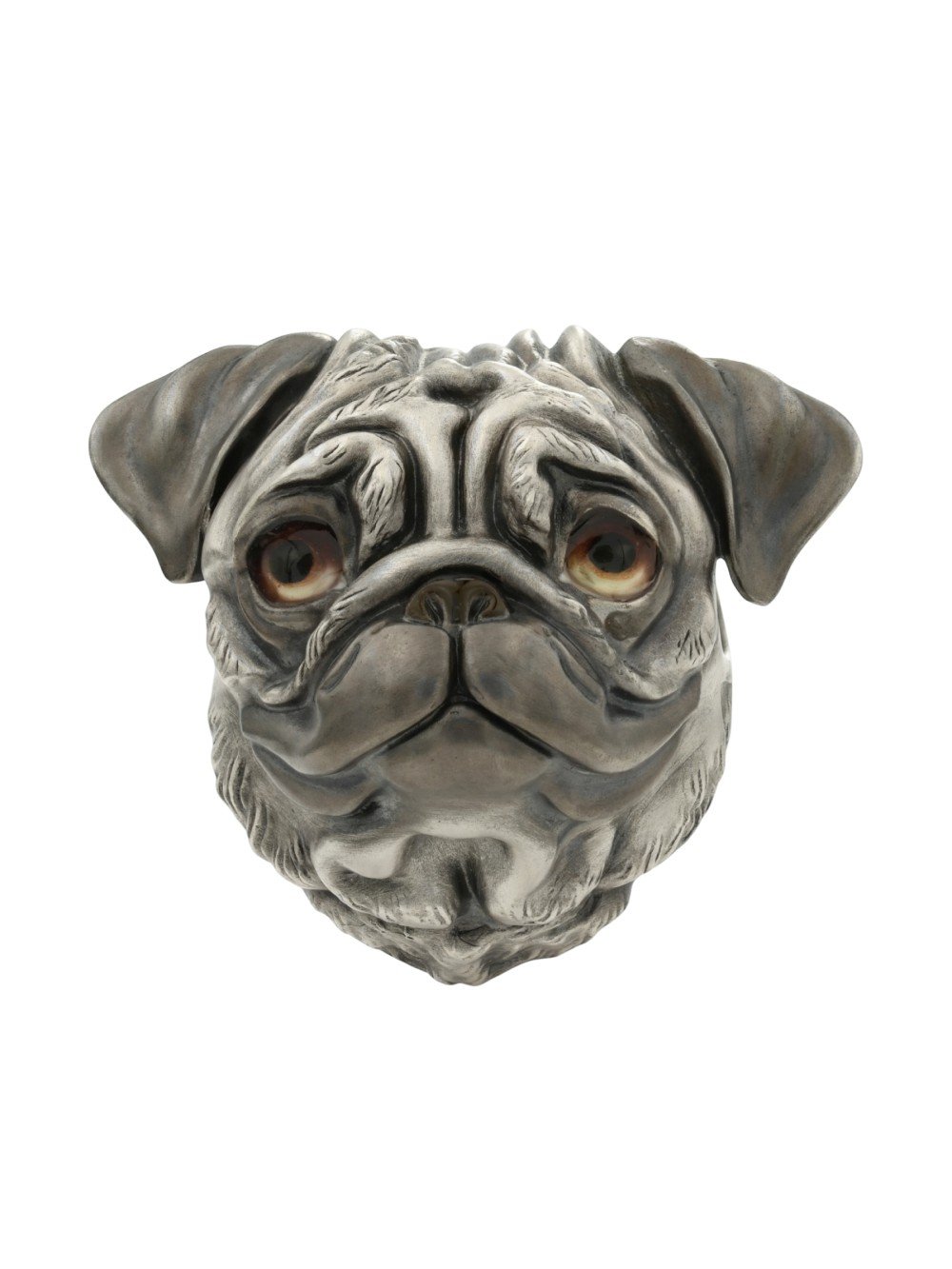 Подвеска из белого золота c эмаль