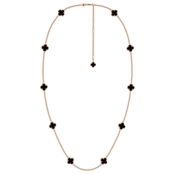 Колье из золота c ониксом