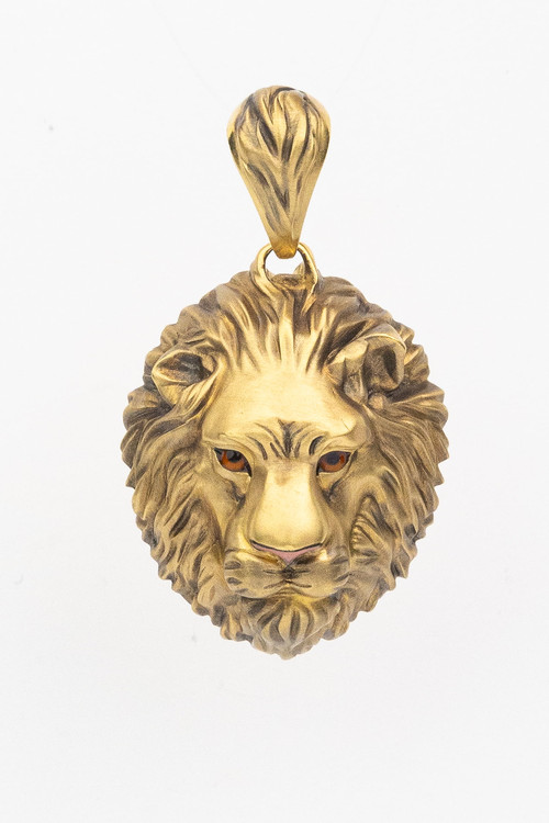 Подвеска из лимонного золота c эмаль