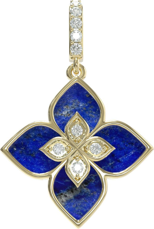 Подвеска из лимонного золота c бриллиантами и лазуритом