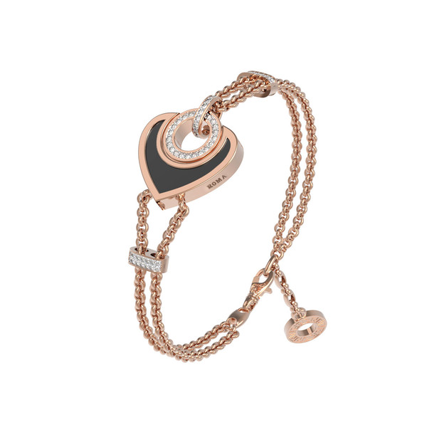 Браслет из золота c бриллиантами, ониксом и перламутром