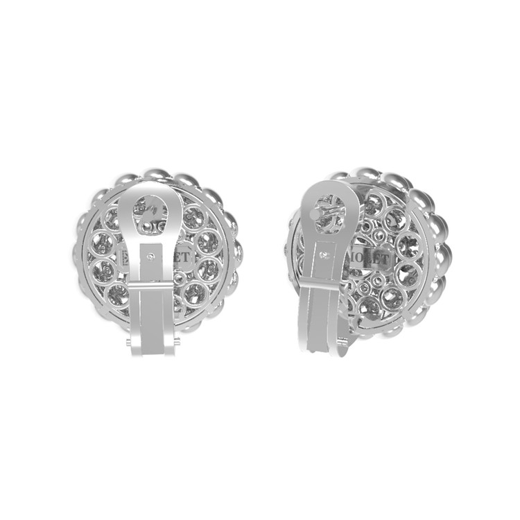 Серьги из белого золота c бриллиантами