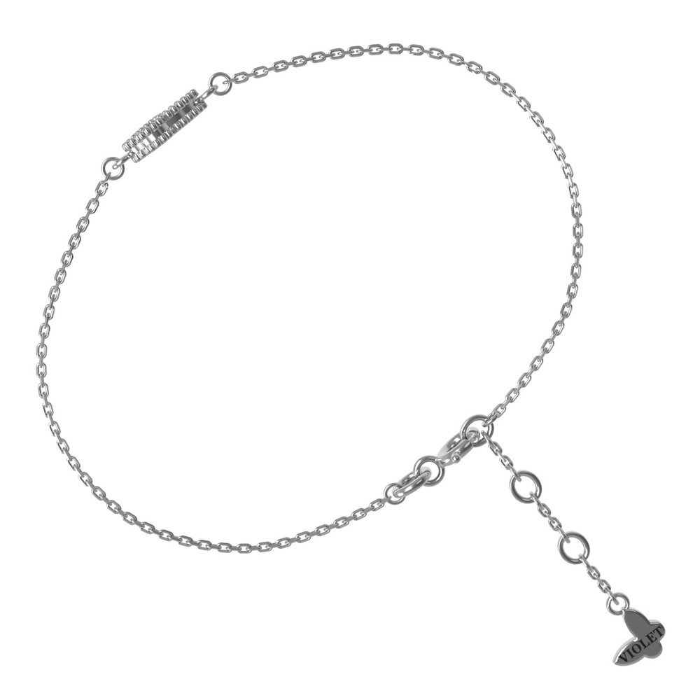 Браслет из белого золота c лазуритом