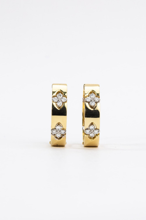 Серьги из лимонного золота c бриллиантами