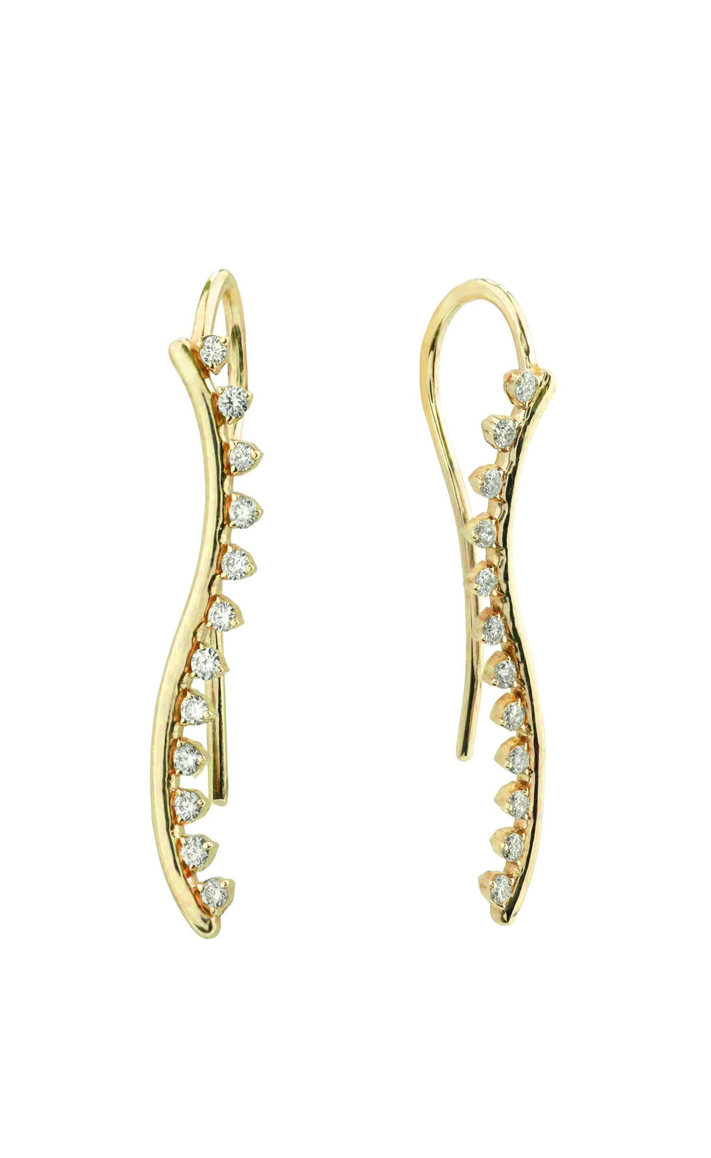 Серьги из лимонного золота c бриллиантами