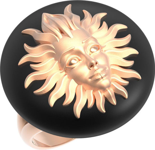 Кольцо из золота c ониксом