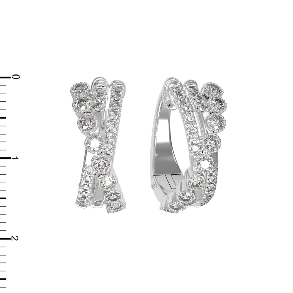 Серьги из белого золота c бриллиантами