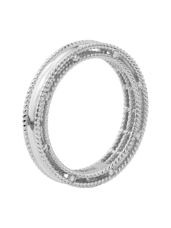 Кольцо из белого золота c бриллиантами