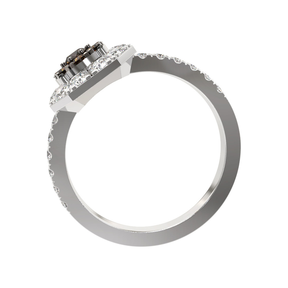 Кольцо из белого золота c бриллиантами